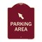 Signmission Parking Area with Upper Left Arrow Heavy-Gauge Aluminum Architectural Sign, 24" x 18", BU-1824-23464 A-DES-BU-1824-23464 - alternate 1